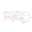 Londynn Sofa Dark Grey Linen Button Tufted Rolled Arm Sinuous Springs