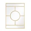 Ally Kallie Rectangular Glass Gold Polished Accent Wall Mirror