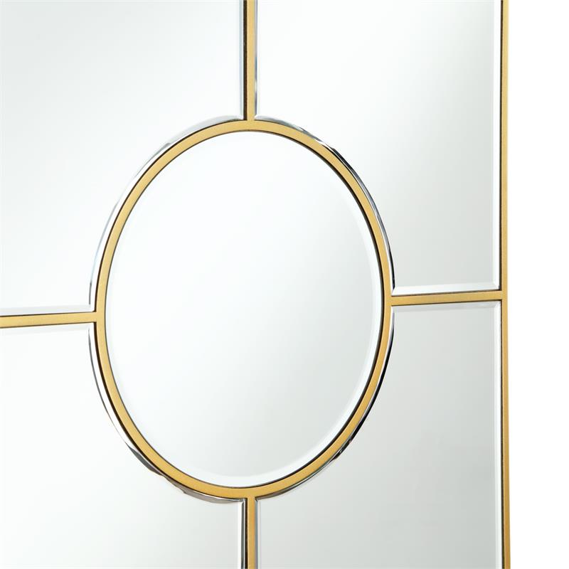 Ally Kallie Rectangular Glass Gold Polished Accent Wall Mirror
