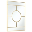 Ally Kallie Rectangular Glass Gold Polished Accent Wall Mirror
