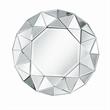 Bonnie Lailah Round Wall Mounted Mirror Accent Beveled Glass