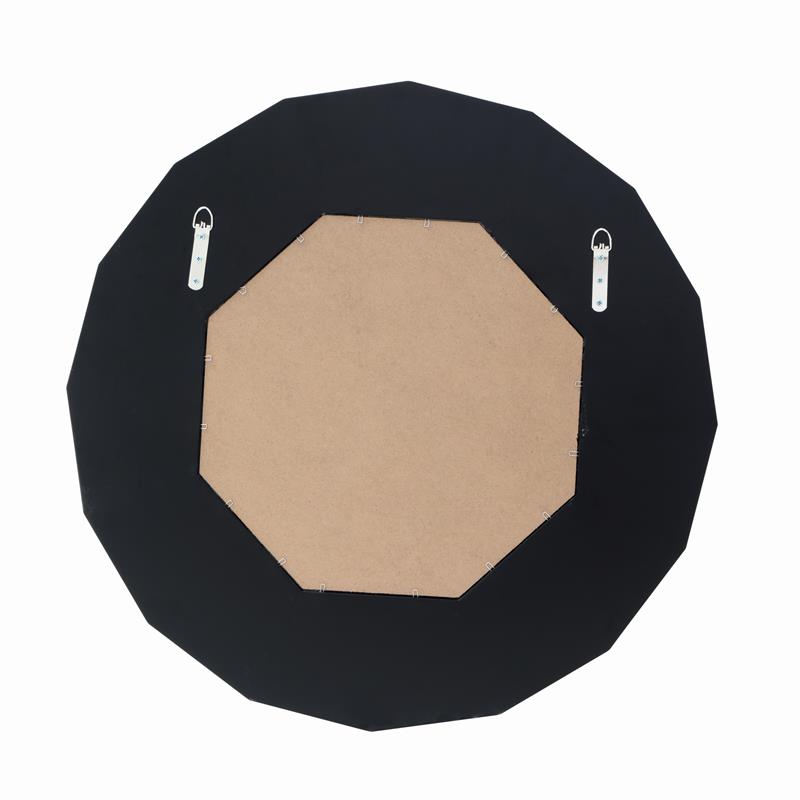 Bonnie Lailah Round Wall Mounted Mirror Accent Beveled Glass