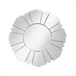 Emmalynn Evalyn Round Flower Shape Glass Silver Polished Accent Wall Mirror