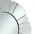 Emmalynn Evalyn Round Flower Shape Glass Silver Polished Accent Wall Mirror