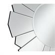 Emmalynn Evalyn Round Flower Shape Glass Silver Polished Accent Wall Mirror