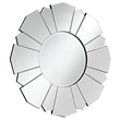 Emmalynn Evalyn Round Flower Shape Glass Silver Polished Accent Wall Mirror