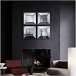 Zayn Square Silver Polished Apollo Accent Beveled Glass Accent Wall Mirror