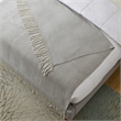 Nalani Light Grey Acrylic 50x60 Inches Faux Cashmere Fringe  Throw Blanket