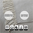 Nalani Light Grey Acrylic 50x60 Inches Faux Cashmere Fringe  Throw Blanket