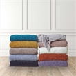 Derick Teal Polyester 50x60 Inches Chenille Tassel Knit Throw Blanket