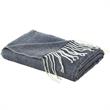 Nalani Navy Acrylic 50x60 Inches Faux Cashmere Fringe Throw Blanket