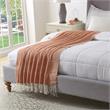 Nalani Rust Acrylic 50x60 Inches Faux Cashmere Fringe Throw Blanket