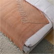 Nalani Rust Acrylic 50x60 Inches Faux Cashmere Fringe Throw Blanket