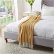 Nalani Yellow Acrylic 50x60 Inches Faux Cashmere Fringe Throw Blanket