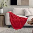 Jamar Red Polyester 50x60 Inches Chenille Diamond Cable Cozy Knit Throw Blanket