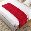 Jamar Red Polyester 50x60 Inches Chenille Diamond Cable Cozy Knit Throw Blanket