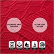 Jamar Red Polyester 50x60 Inches Chenille Diamond Cable Cozy Knit Throw Blanket