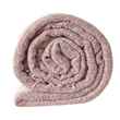 Derick Blush Polyester 50x60 Inches Chenille Tassel Knit Throw Blanket