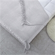 Derick  Grey Polyester 50x60 Inches Chenille Tassel Knit Throw Blanket