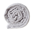 Derick  Grey Polyester 50x60 Inches Chenille Tassel Knit Throw Blanket