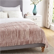 Mayra Blush Polyester 50x60 Inches Space Dye Chenille Cozy and Lightweight Throw