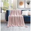 Margo Blush Acrylic 50x60 Inches Wool-like 4 Corner Tassel Knit Throw Blanket