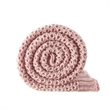 Margo Blush Acrylic 50x60 Inches Wool-like 4 Corner Tassel Knit Throw Blanket