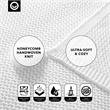 Margo White Acrylic 50x60 Inches Wool-like 4 Corner Tassel Knit Throw Blanket