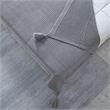 Margo Grey Acrylic 50x60 Inches Wool-like 4 Corner Tassel Knit Throw Blanket