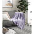Mayra Purple Polyester 50x60 Space Dye Chenille Cozy and Lightweight Knit Throw