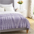 Mayra Purple Polyester 50x60 Space Dye Chenille Cozy and Lightweight Knit Throw