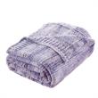 Mayra Purple Polyester 50x60 Space Dye Chenille Cozy and Lightweight Knit Throw