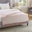 Krish  Blush Acrylic 50x60 Inches Faux Mohair Tassels Knit Throw Blanket