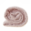 Krish  Blush Acrylic 50x60 Inches Faux Mohair Tassels Knit Throw Blanket