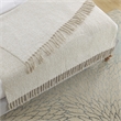 Krish Sand Acrylic 50x60 Inches Faux Mohair Tassels Knit Throw Blanket