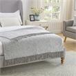 Krish Light Grey Acrylic 50x60 Inches Faux Mohair Tassels Knit Throw Blanket