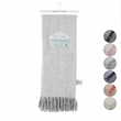 Krish Light Grey Acrylic 50x60 Inches Faux Mohair Tassels Knit Throw Blanket