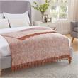 Krish Rust Acrylic 50x60 Inches Faux Mohair Tassels Knit Throw Blanket