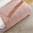 Krish Rust Acrylic 50x60 Inches Faux Mohair Tassels Knit Throw Blanket
