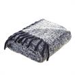 Krish Navy Acrylic 50x60 Inches Faux Mohair Tassels Knit Throw Blanket