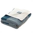 Christiana Teal Acrylic 50x60 Inches Two Tone Soft Knit Throw Blanket