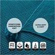 Margo Teal Acrylic 50x60 Inches Wool-like 4 Corner Tassel Knit Throw Blanket