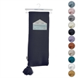 Margo Navy Acrylic 50x60 Inches Wool-like 4 Corner Tassel Knit Throw Blanket