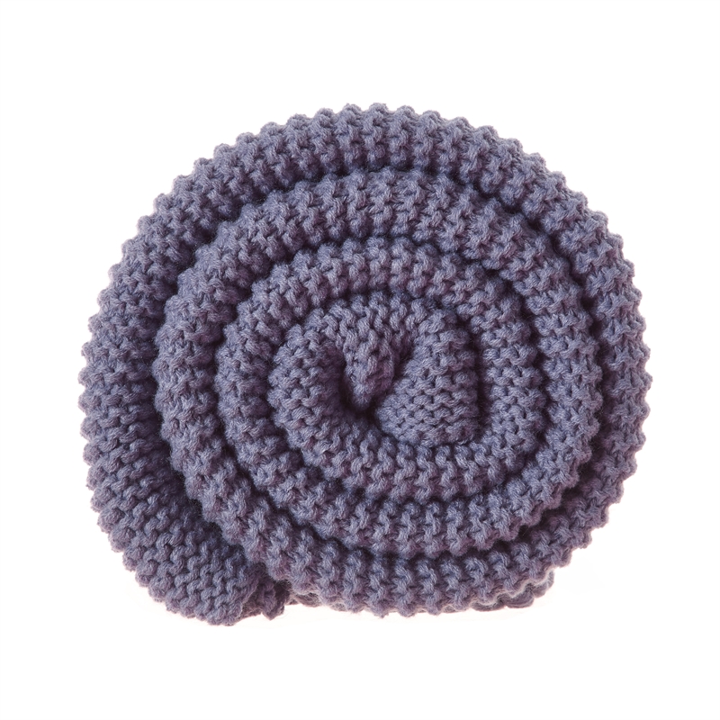 Tianna Purple Acrylic 50x60 Inches Wool-like Tassels Knit Throw Blanket