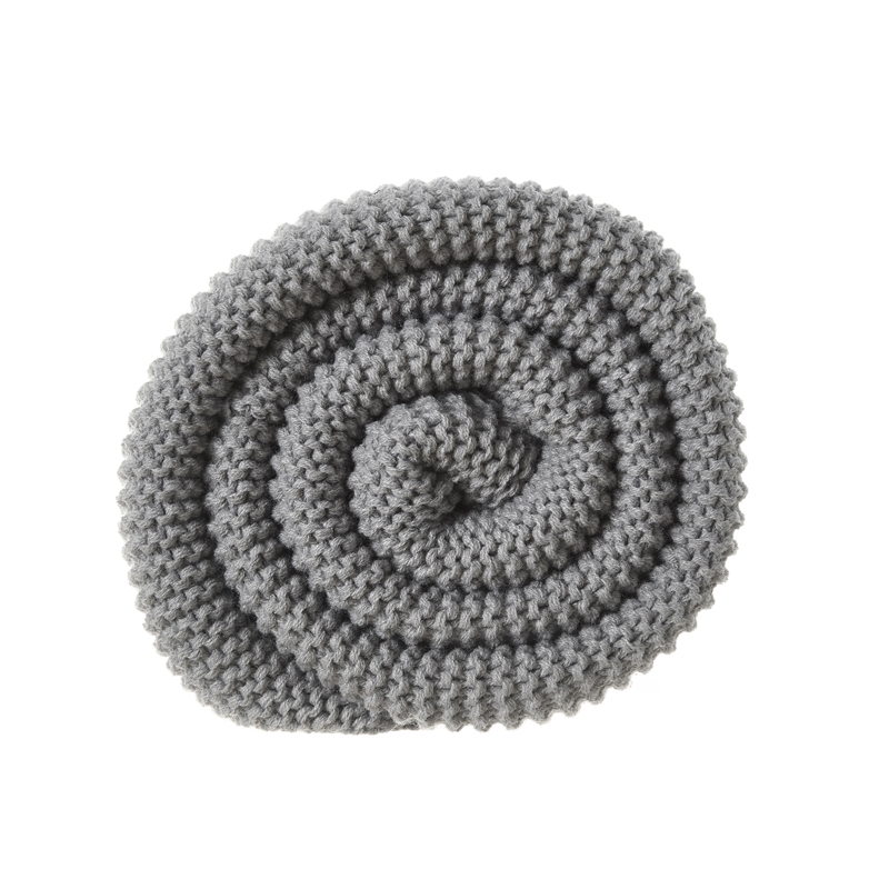 Tianna Grey Acrylic 50x60 Inches Wool-like Tassels Knit Throw Blanket