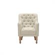 Rayleigh  Accent Chair Light  Beige Linen Upholstered Flared  Arms