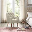 Rayleigh  Accent Chair Light  Beige Linen Upholstered Flared  Arms