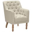 Rayleigh  Accent Chair Light  Beige Linen Upholstered Flared  Arms