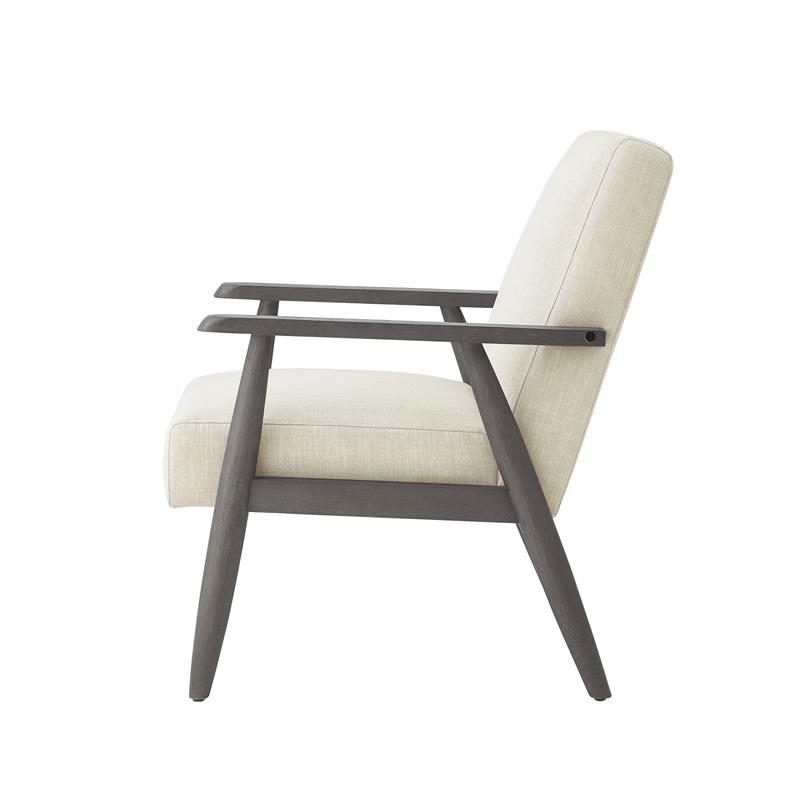 Alton  Armchair  Beige/Grey  Linen  Upholstered  Square  Arms
