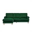 Lela Sofa Hunter Green Velvet  Upholstered Sinuous Spring